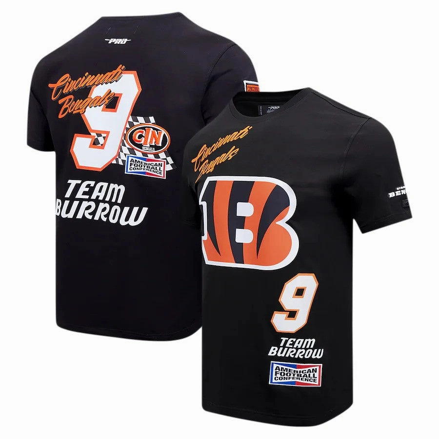 Joe Burrow NFL Cincinnati Bengals Pro Standard Fast Lane Name & Number Player T-Shirt - Black