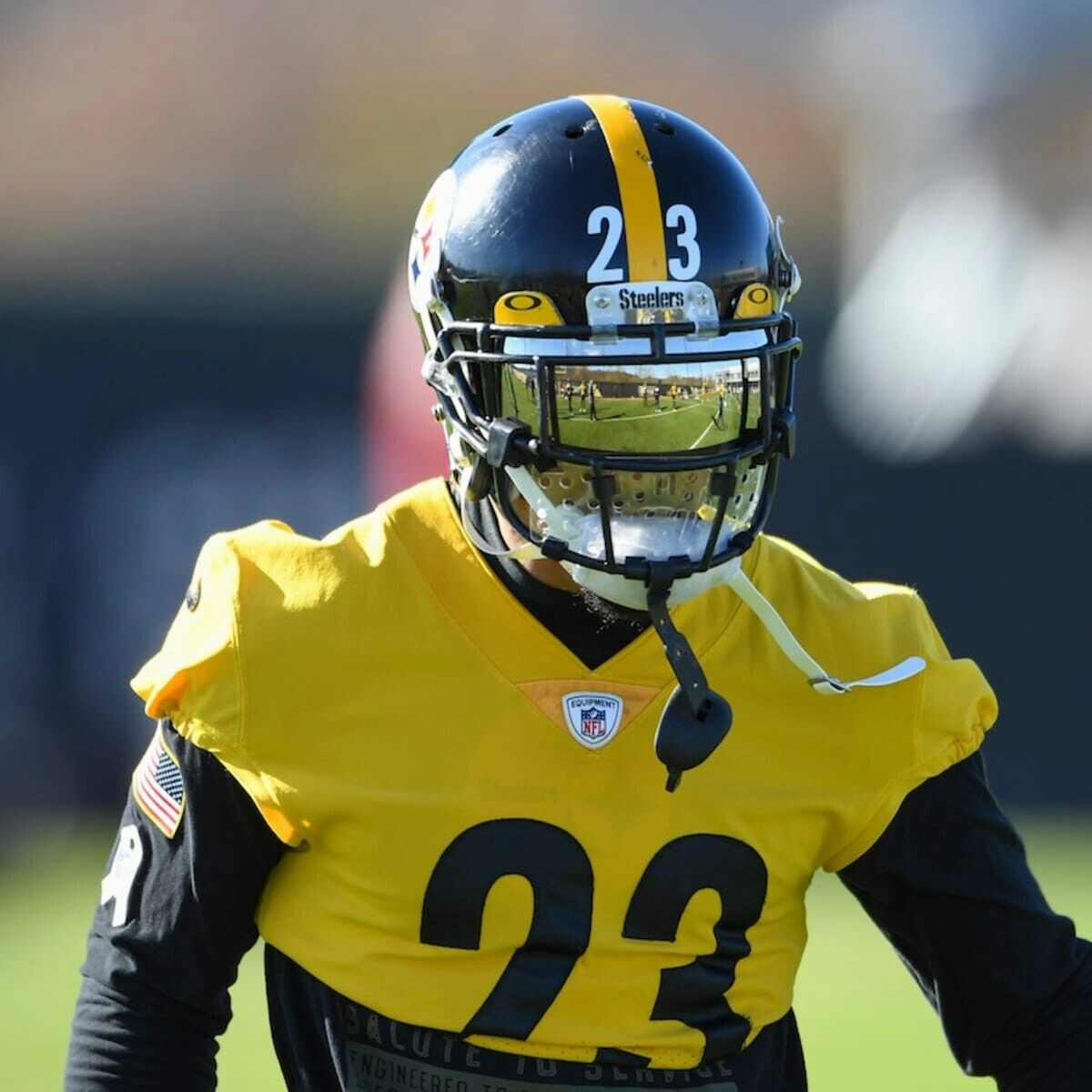 Joe Haden Signed Pittsburgh Steelers Throwback Jersey (Beckett) 3Pro Bowl D.B.