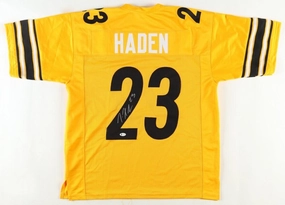 Joe Haden Signed Pittsburgh Steelers Throwback Jersey (Beckett) 3Pro Bowl D.B.
