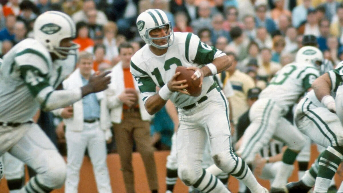 Joe Namath New York Jets 35"x43" Custom Framed Jersey Super Bowl III Champ & MVP