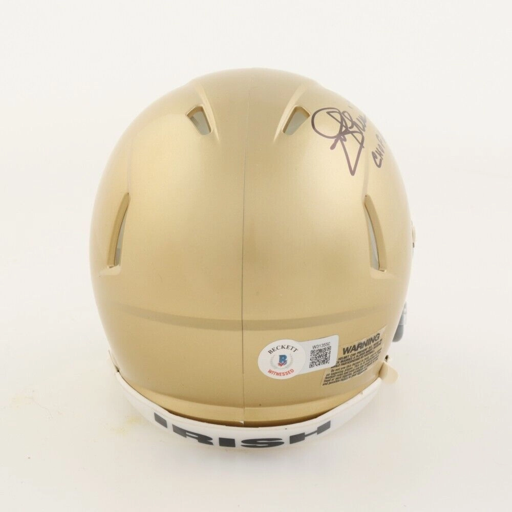 Joe Theismann Signed Notre Dame Fighting Irish Mini Helmet (Beckett) Redskins QB