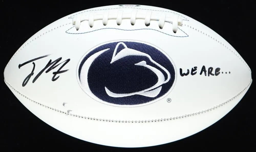 Joey Porter Jr Signed Penn State Nittany Lions Logo Football (PSA COA) Steelers