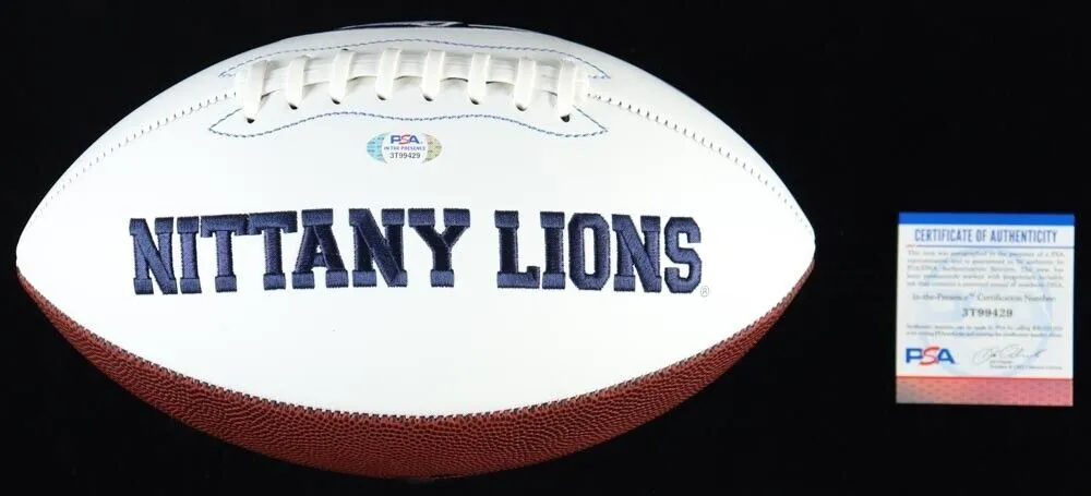 Joey Porter Jr Signed Penn State Nittany Lions Logo Football (PSA COA) Steelers