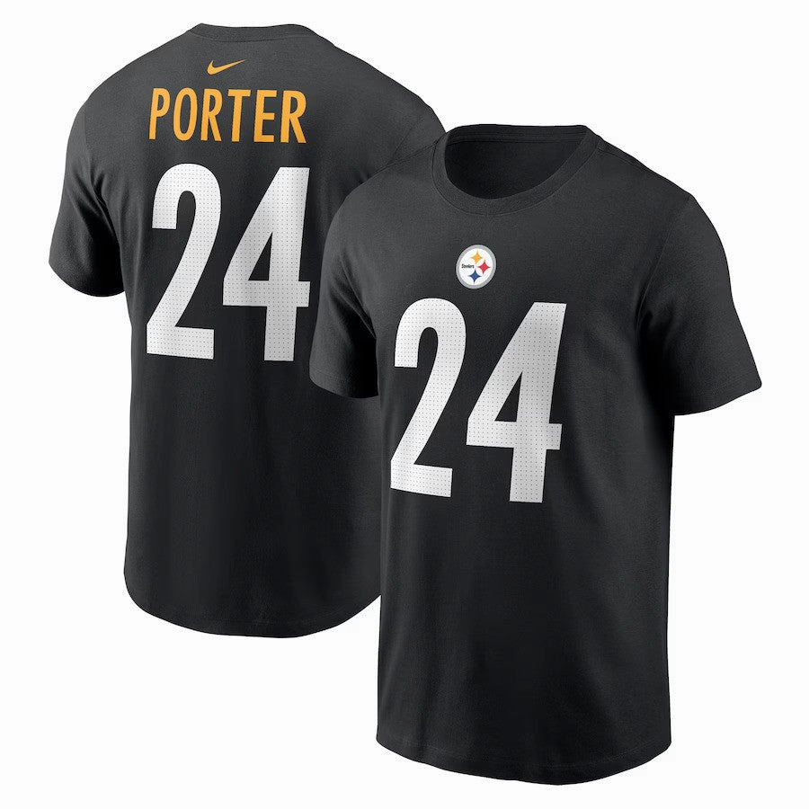Joey Porter Jr. Pittsburgh Steelers Nike Player Name & Number T-Shirt - Black