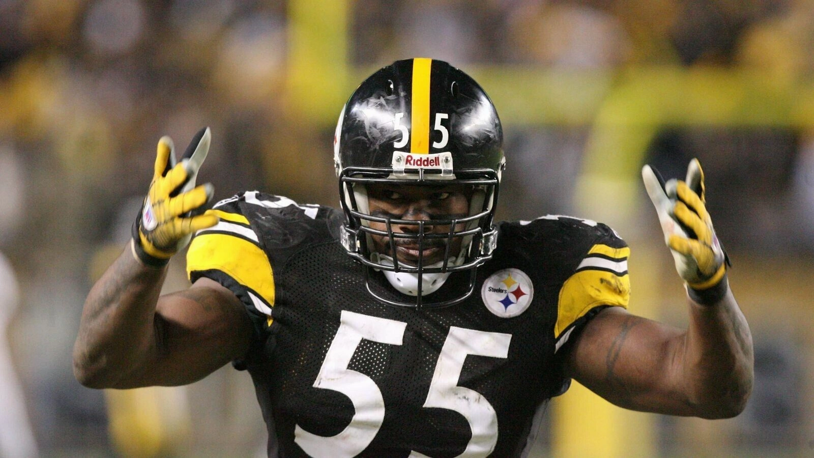 Joey Porter Sr Signed Pittsburgh Steelers Mini-Helmet (JSA COA) 4xPro Bowl L.B.
