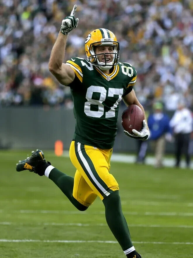 Jordy Nelson Green Bay Packers Signed Career Highlight Stat Jersey (JSA COA) W.R