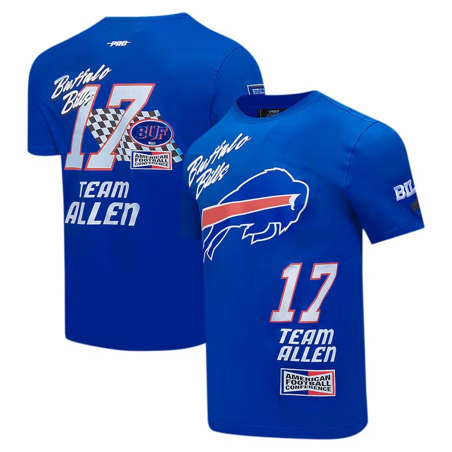 Josh Allen NFL Buffalo Bills Pro Standard Fast Lane Name & Number Player T-Shirt - Royal