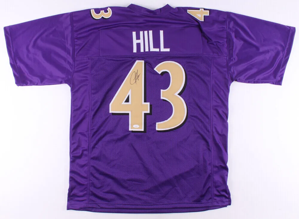 Justice Hill Signed Baltimore Ravens Purple Jersey (JSA COA) 2019 Draft Pick R.B