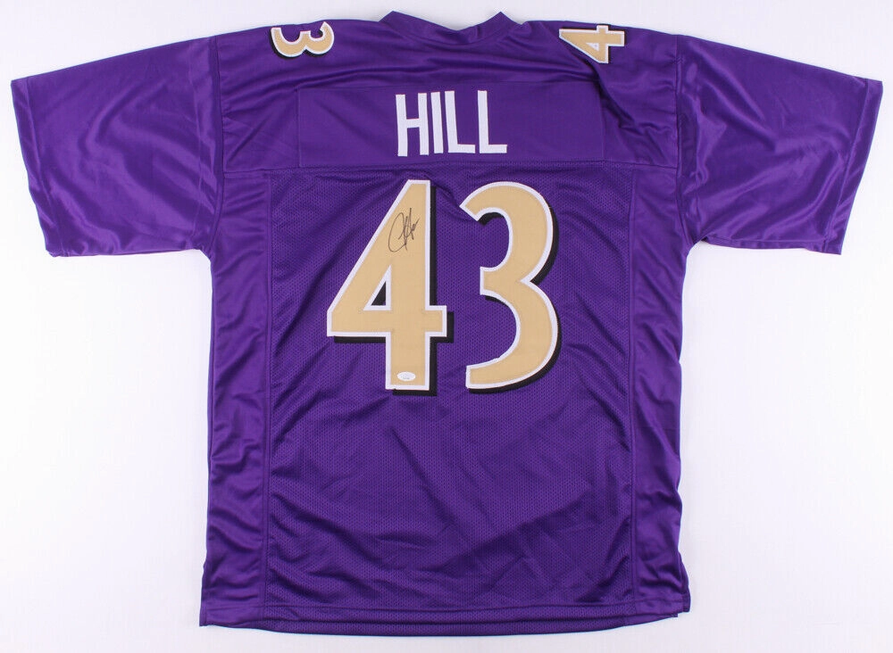 Justice Hill Signed Baltimore Ravens Purple Jersey (JSA COA) 2019 Draft Pick R.B