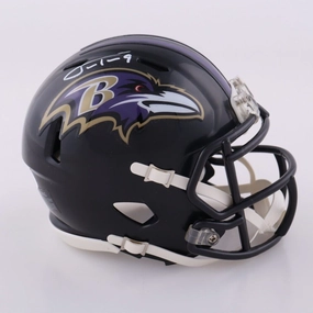 Justin Tucker Signed Baltimore Ravens Mini-Helmet (JSA COA) 5xPro Bowl Kicker