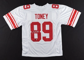Kadarius Toney Signed White Giants Jersey (Beckett Holo) New York 1st Rd Pk 2021