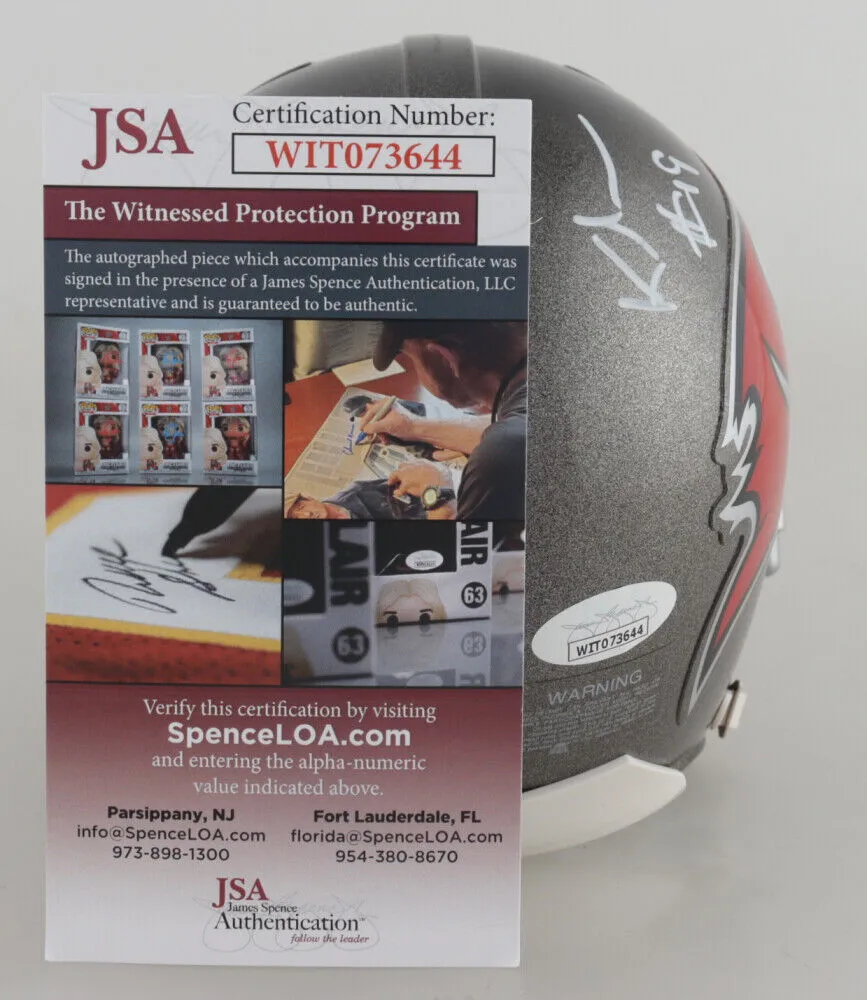Keyshawn Johnson Signed Tampa Bay Buccaneers Mini Helmet (JSA COA) Super Bowl 37