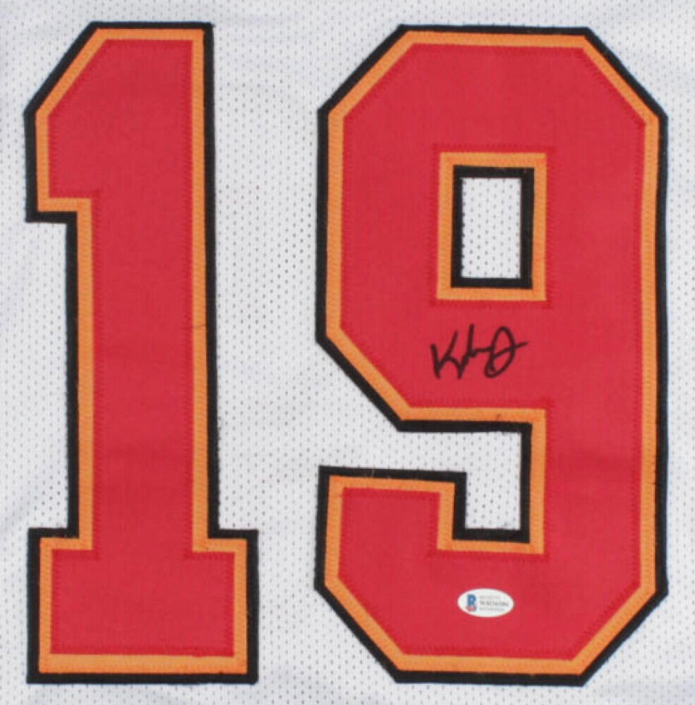 Keyshawn Johnson Signed Tampa Bay Buccaneers Jersey (Beckett COA) 3Pro Bowl WR