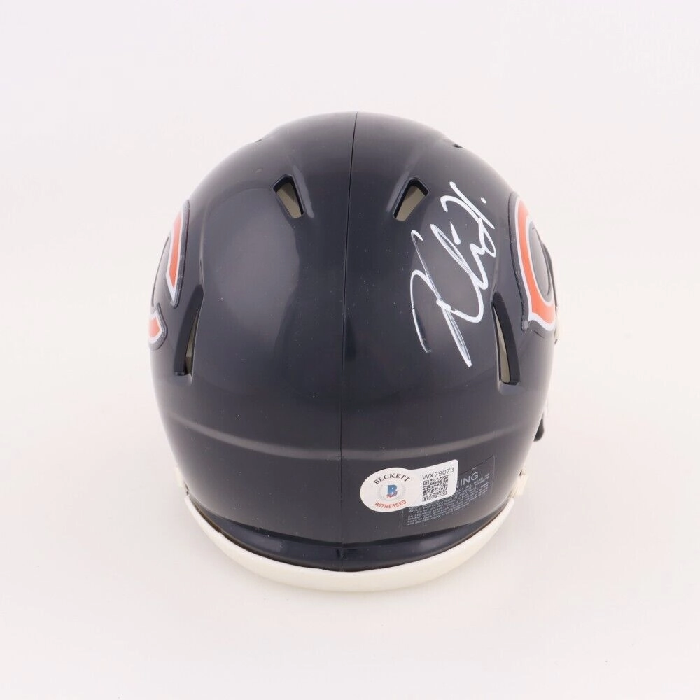 Khalil Herbert Signed Bears Speed Mini Helmet (Beckett) Chicago's Leading Rusher
