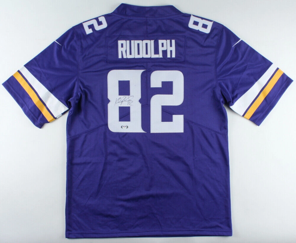 Kyle Rudolph Signed Minnesota Viking Nike on Field Style Jersey (PSA) 2Pro Bowl