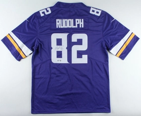 Kyle Rudolph Signed Minnesota Viking Nike on Field Style Jersey (PSA) 2Pro Bowl