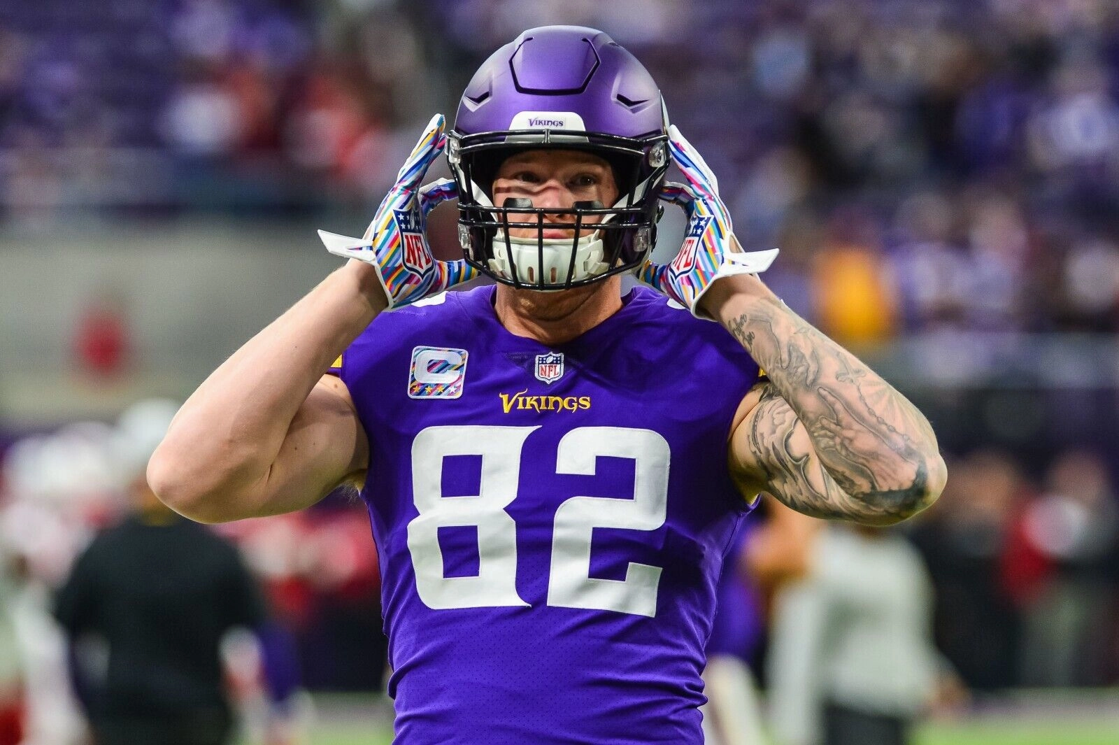 Kyle Rudolph Signed Minnesota Viking Nike on Field Style Jersey (PSA) 2Pro Bowl