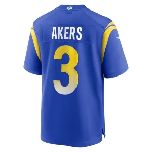 LA.Rams #3 Cam Akers Royal Game Jersey Stitched American Football Jerseys