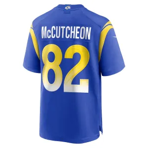 LA.Rams #82 Lance McCutcheon Royal Game Player Jersey Stitched American Football Jerseys