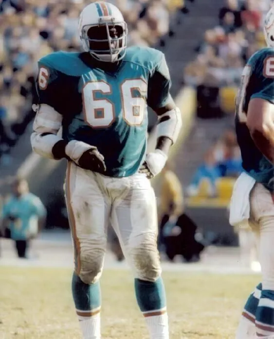 Larry Little Signed Dolphins Jersey (JSA COA) 1972 Miami Perfect Season 17-0