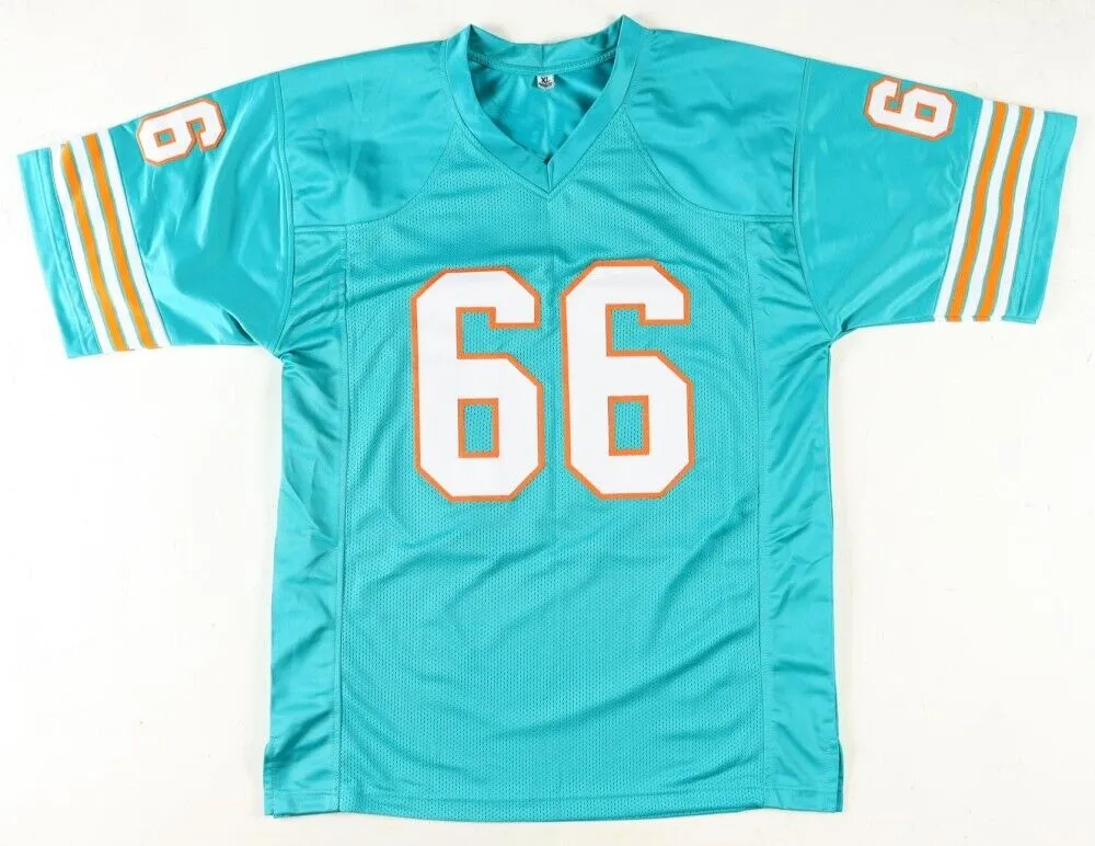 Larry Little Signed Dolphins Jersey (JSA COA) 1972 Miami Perfect Season 17-0