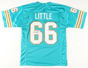 Larry Little Signed Dolphins Jersey (JSA COA) 1972 Miami Perfect Season 17-0