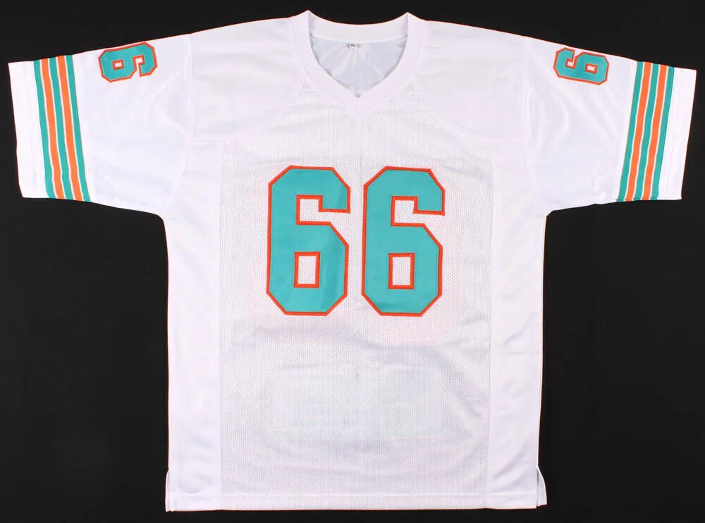 Larry Little Signed Miami Dolphins Stat Jersey Inscribed "HOF 93"  (JSA COA)