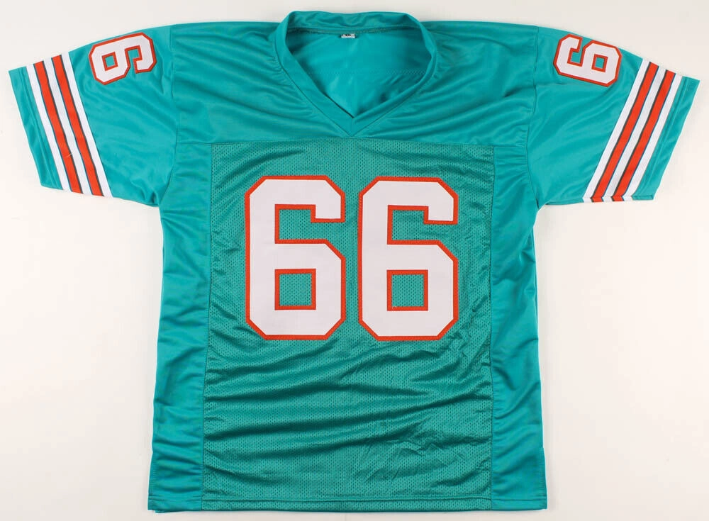 Larry Little Signed Dolphins Teal Jersey (Beckett COA) 1972 Miami 17-0 Unbeaten