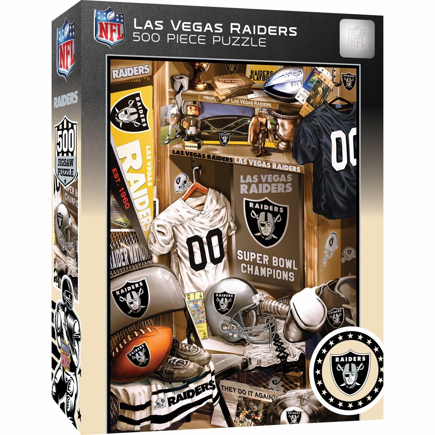 Las Vegas Raiders Locker Room 500 Piece NFL Puzzle