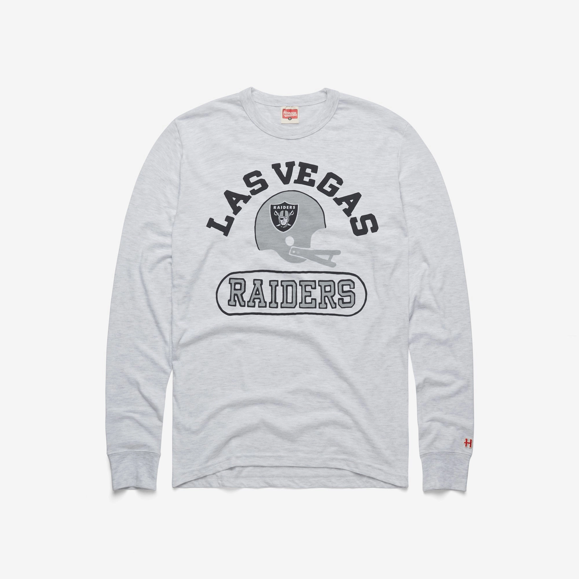 Las Vegas Raiders Throwback Helmet Long Sleeve Tee