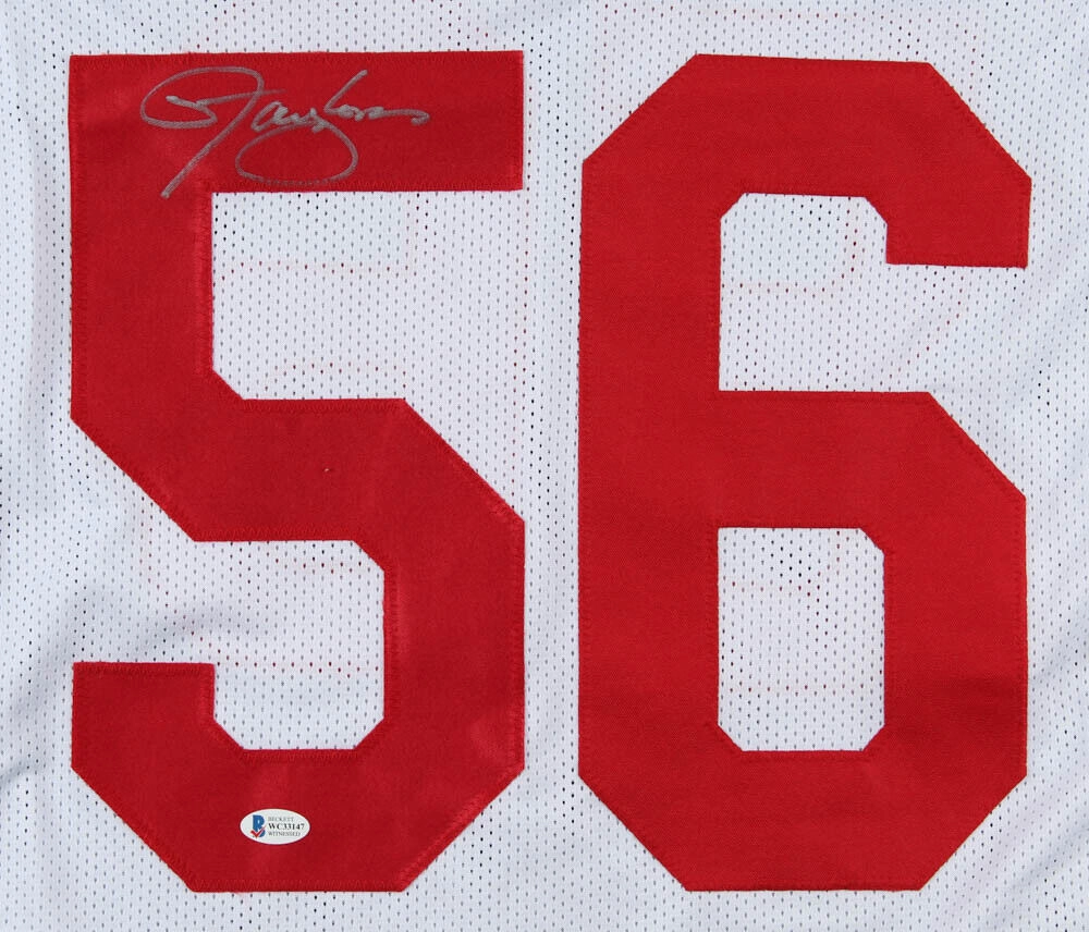 Lawrence Taylor Signed New York Giants Jersey (Beckett COA)  2Super Bowl Champ