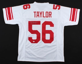 Lawrence Taylor Signed New York Giants Jersey (Beckett COA)  2Super Bowl Champ