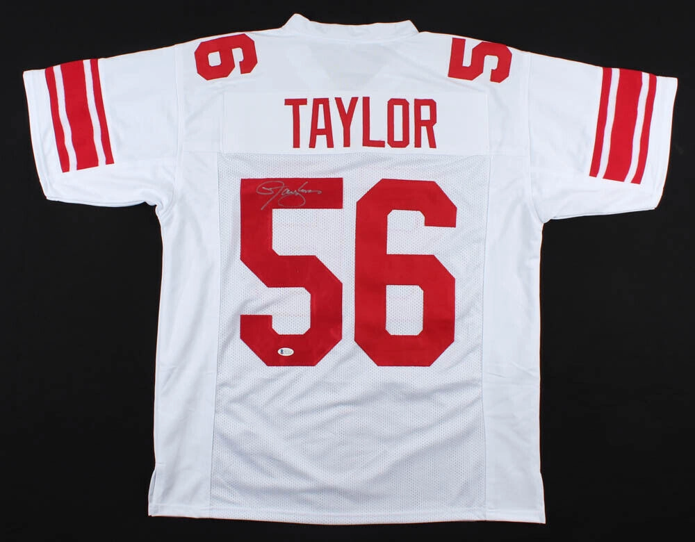 Lawrence Taylor Signed New York Giants Jersey (Beckett COA)  2Super Bowl Champ