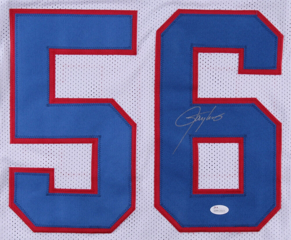 Lawrence Taylor Signed New York Giants Jersey (JSA Holo) 2Super Bowl Champ L.B.