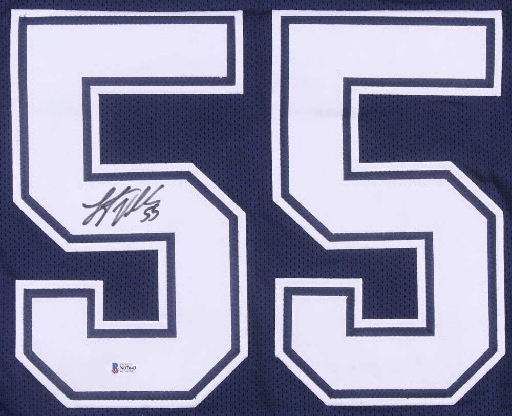 Leighton Vander Esch Signed Cowboys Jersey (Beckett) Dallas 2018  #1 Draft Pick