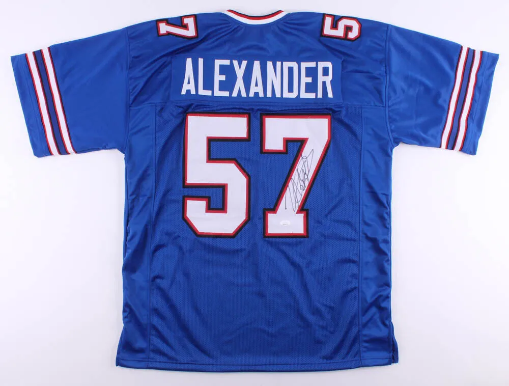 Lorenzo Alexander Signed Buffalo Bills Jersey (JSA COA) 2Pro Bowl Linebacker