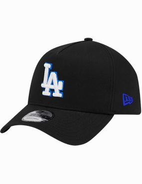 Los Angeles Dodgers New Era MLB 9FORTY Royal Outline A-Frame Snapback Hat - Black