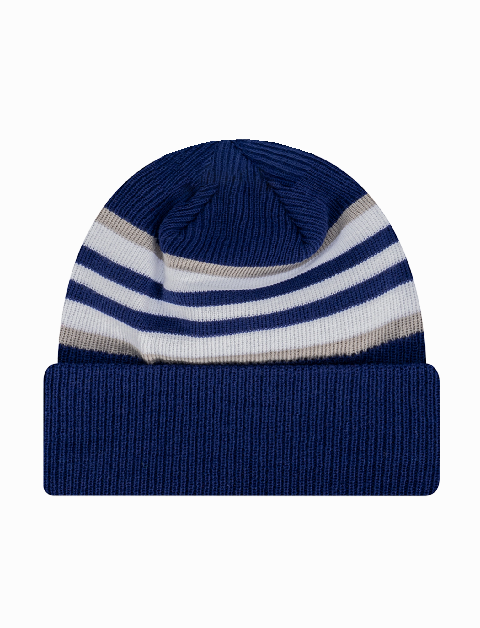 Los Angeles Dodgers New Era MLB Stripe Pomless Hit Knit Beanie - Blue