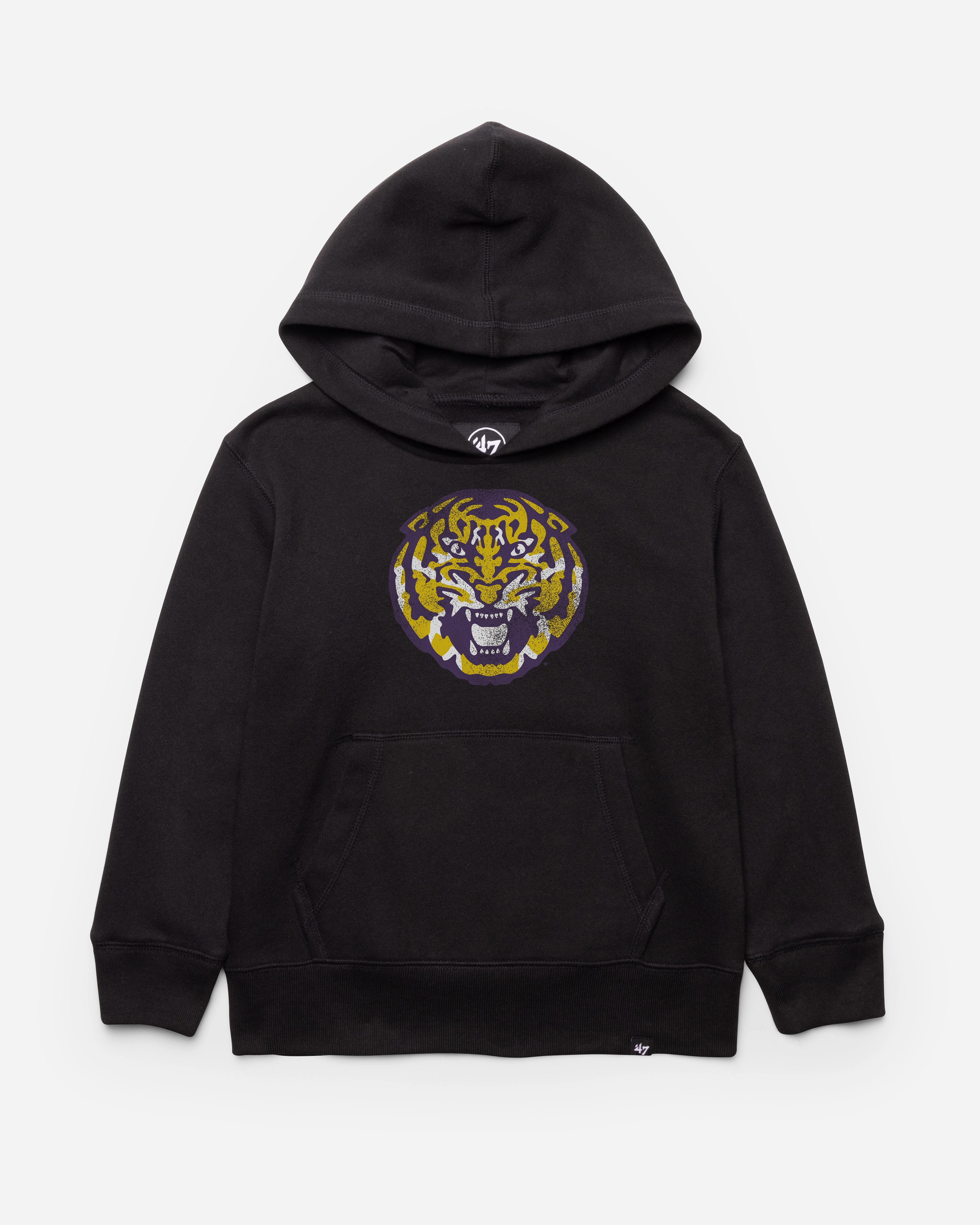 LOUISIANA STATE TIGERS LSU DISTRESSED IMPRINT '47 HEADLINE HOOD KIDS