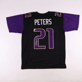 Marcus Peters Signed Baltimore Ravens Jersey (Radtke COA) 3xPro Bowl Cornerback