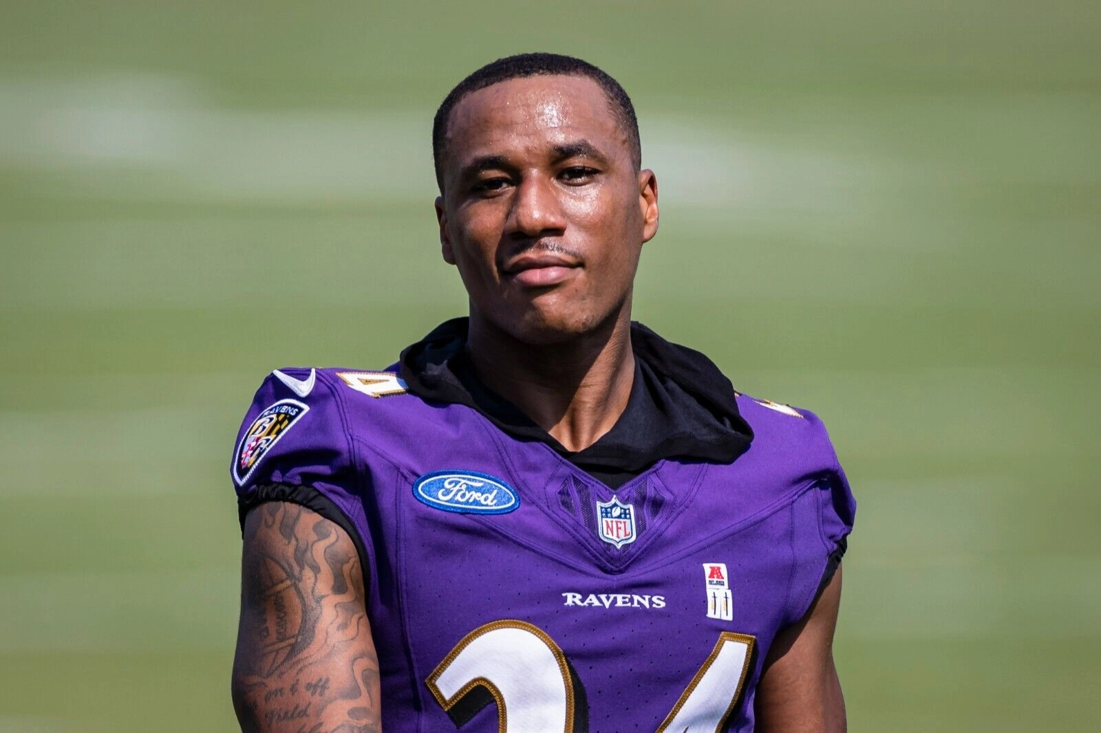 Marcus Peters Signed Baltimore Ravens Jersey (Radtke COA) 3xPro Bowl Cornerback