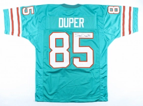 Mark "Super" Duper Signed Miami Dolphins Teal Jersey (JSA COA) 3Pro Bowl W.R.