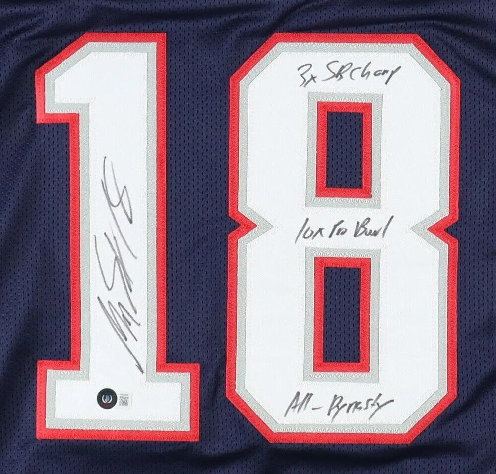 Matthew Slater Signed New England Patriots Jersey 3xInscribed (see pix) Beckett.