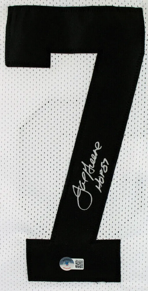 Mean Joe Greene Signed Pittsburgh Steelers Jersey Inscribed HOF 87  Beckett Holo