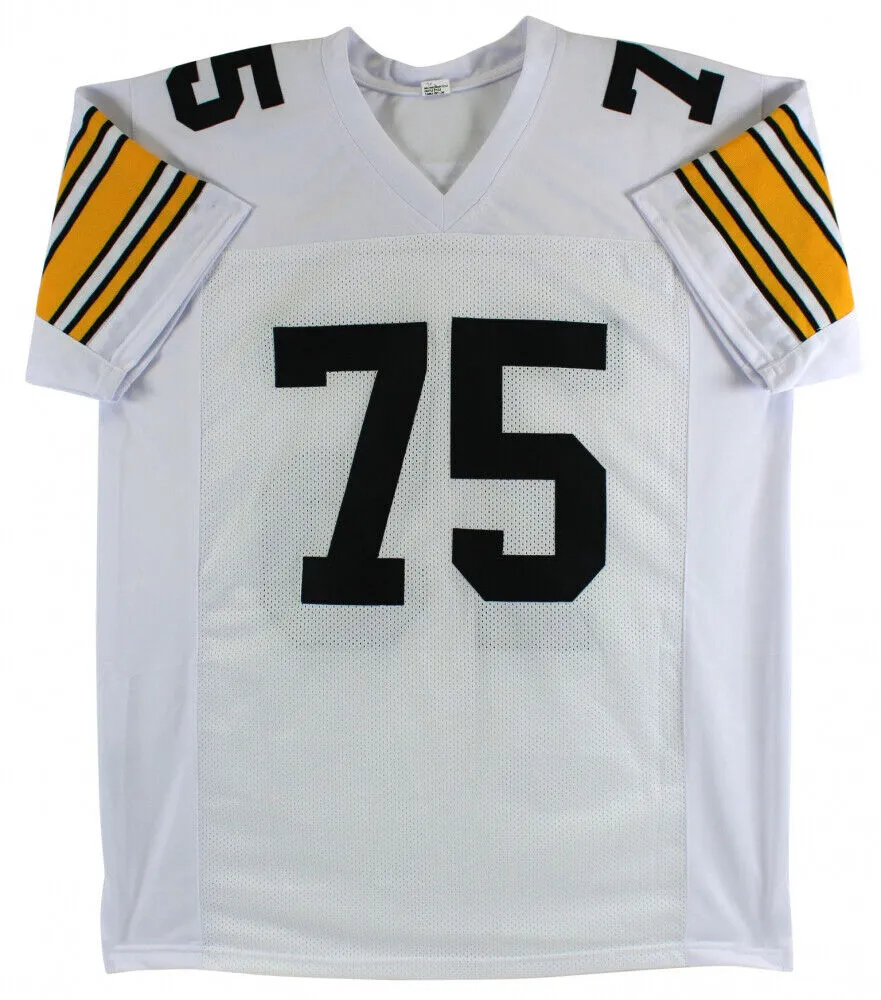 Mean Joe Greene Signed Pittsburgh Steelers Jersey Inscribed HOF 87  Beckett Holo