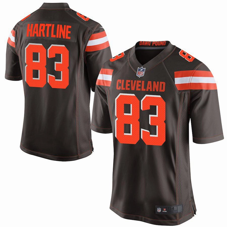 Men's Cleveland Browns Brian Hartline Brown Game Jersey