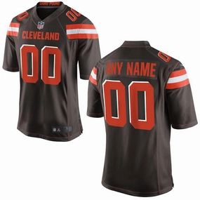 Men's Cleveland Browns Brown Custom Game Jersey
