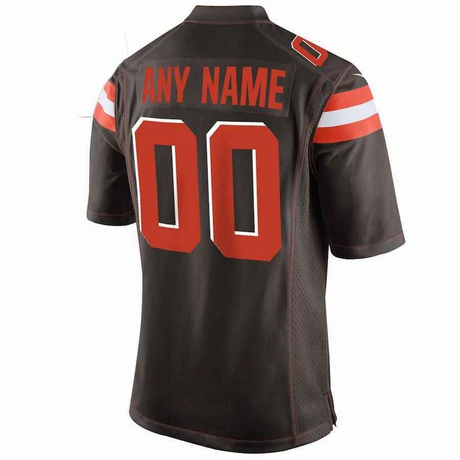 Men's Cleveland Browns Brown Custom Game Jersey