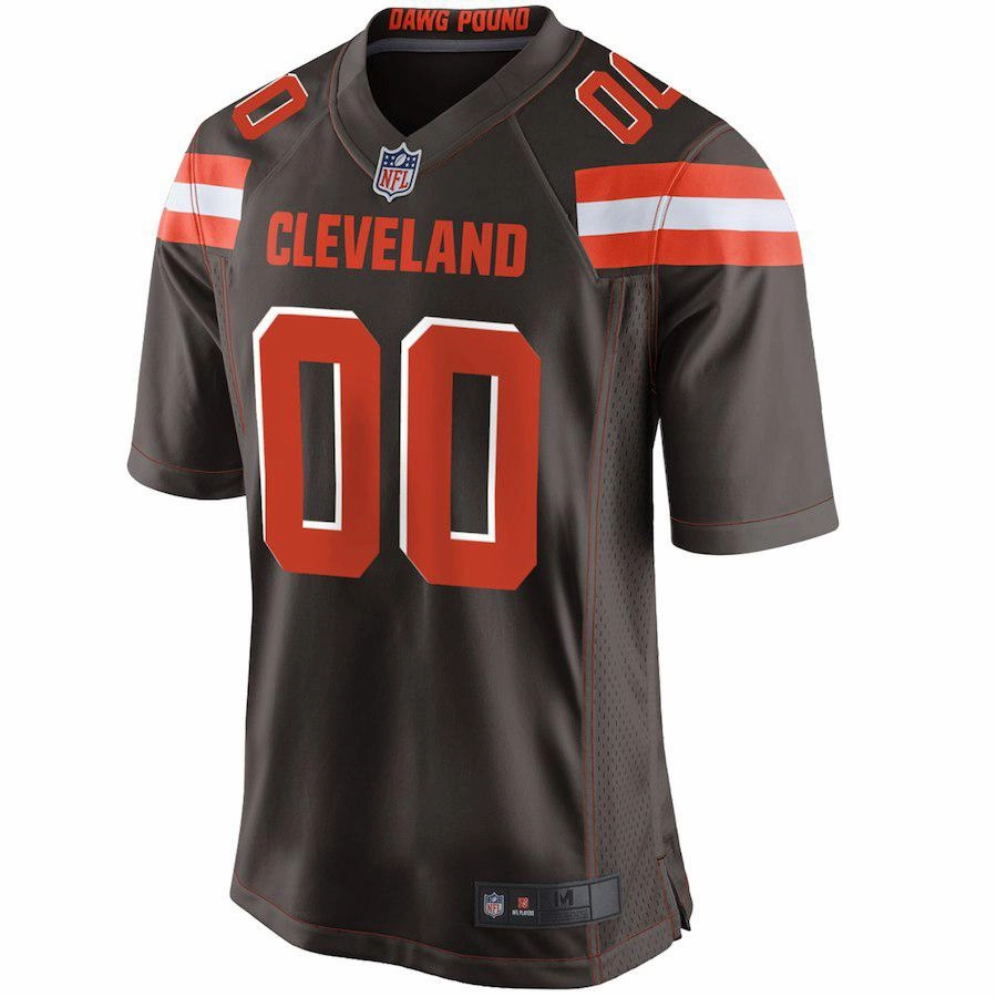 Men's Cleveland Browns Brown Custom Game Jersey