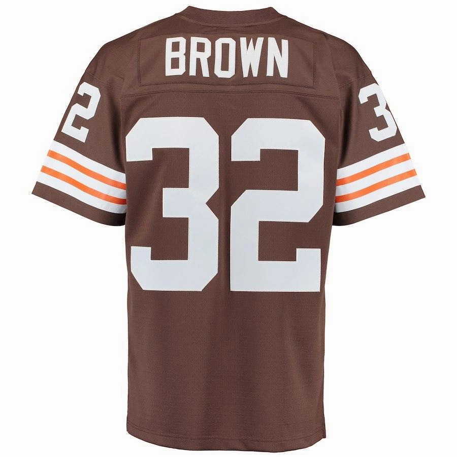 Men's Cleveland Browns Jim Brown Mitchell & Ness Brown Retired Player Jersey
